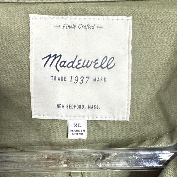 Madewell Women's Jacket Utility Military Fleet Jacket Army Olive Green - Picture 4 of 8